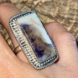Purple Fluorite Ring Size 8 1/2